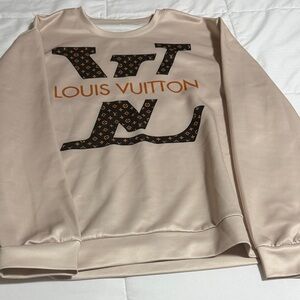 Louis Vuitton Cream Sweatshirt with Monogram
